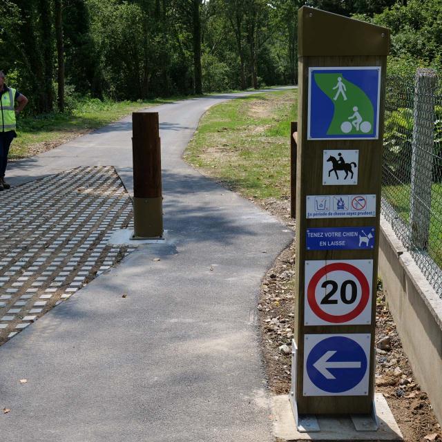 Chemin vert du Petit Caux Amenagement - signalétique - Juillet 2023