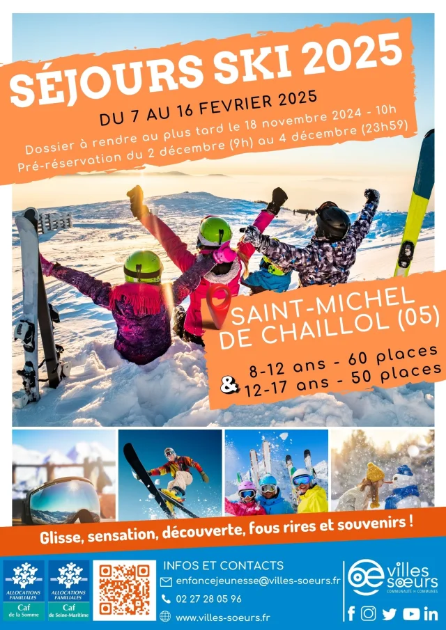 Affiche Sejour Ski 2025