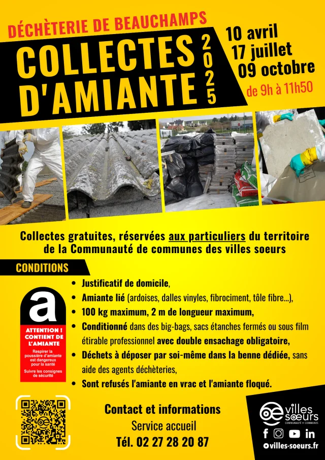 Collecte Damiante 2025 10 Avril 17 Juillet 09 Octobre 2025